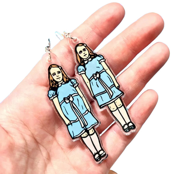 FOR JULIA | Earrings THE SHINING Creepy Twins Halloween Horror Acrylic - Picture 3 of 3